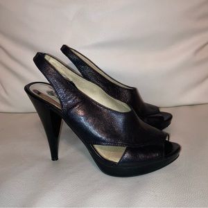 Michael Michael Kors Black Patent Leather Slingback  Pumps 6.5